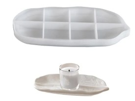 Molde silicona hoja alargada